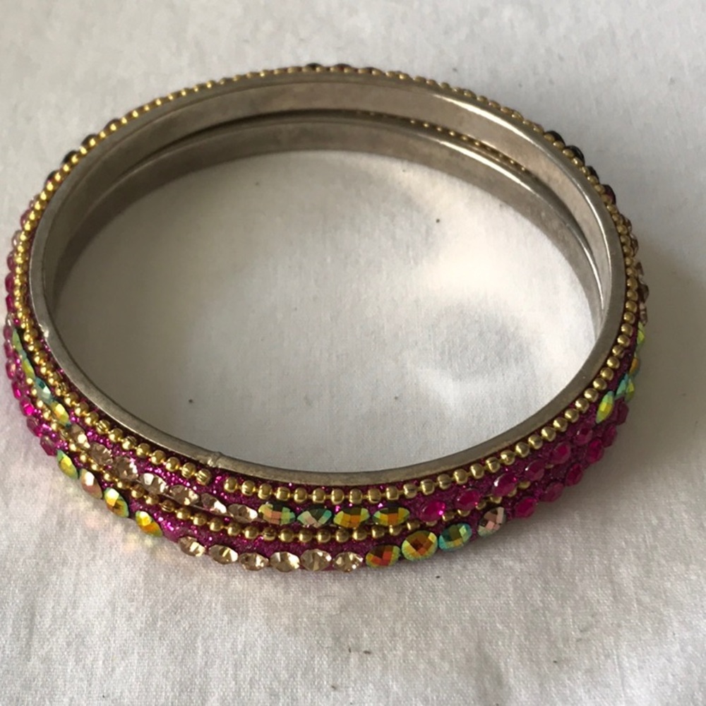 rhinestone bangle bracelets (3)